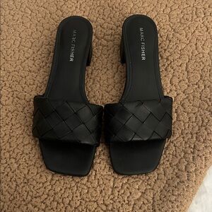 Marc Fisher Black Women's Casara Slide Sandals